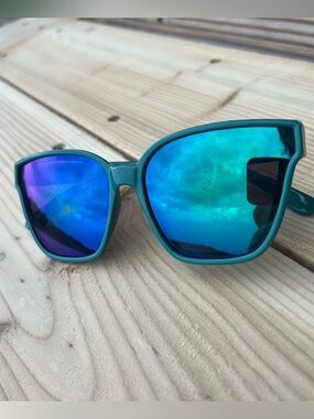 Carter's Teal Frame Mirrored Blue-Green Kids Sunglasses